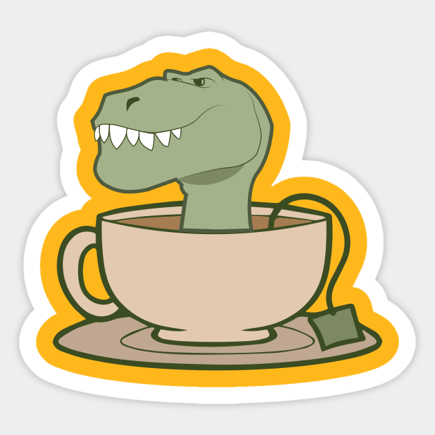 Tea Rex Sticker by Daniac's store